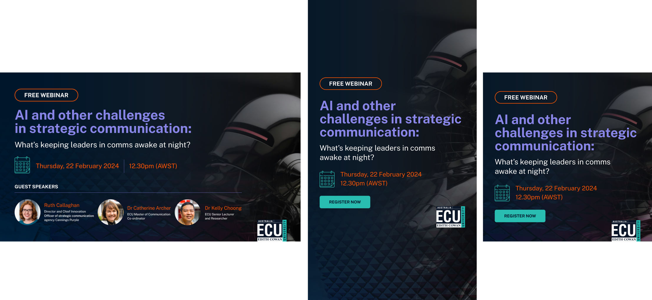 ECU MCOMM AI webinar ads