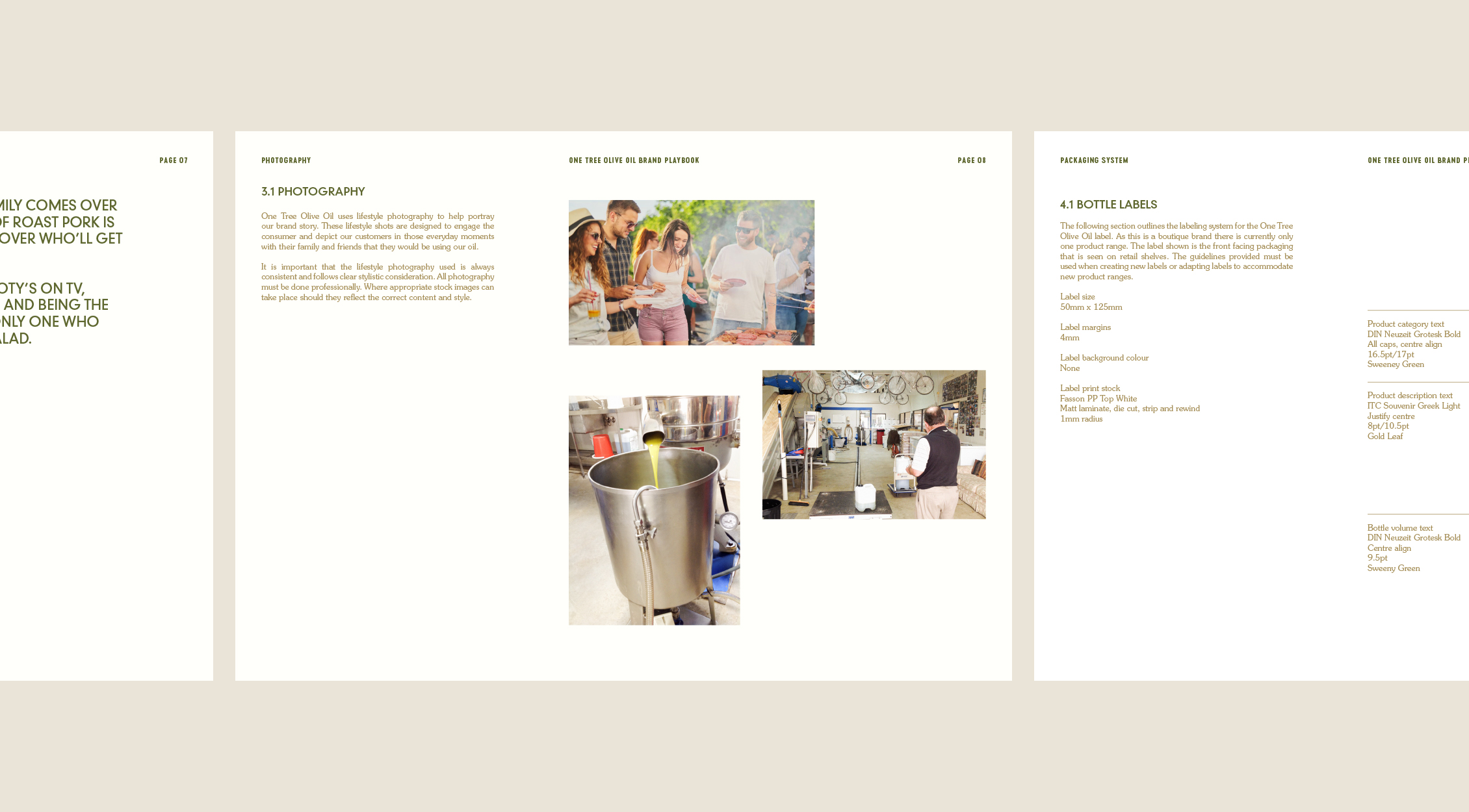 One Tree Olive Oil playbook