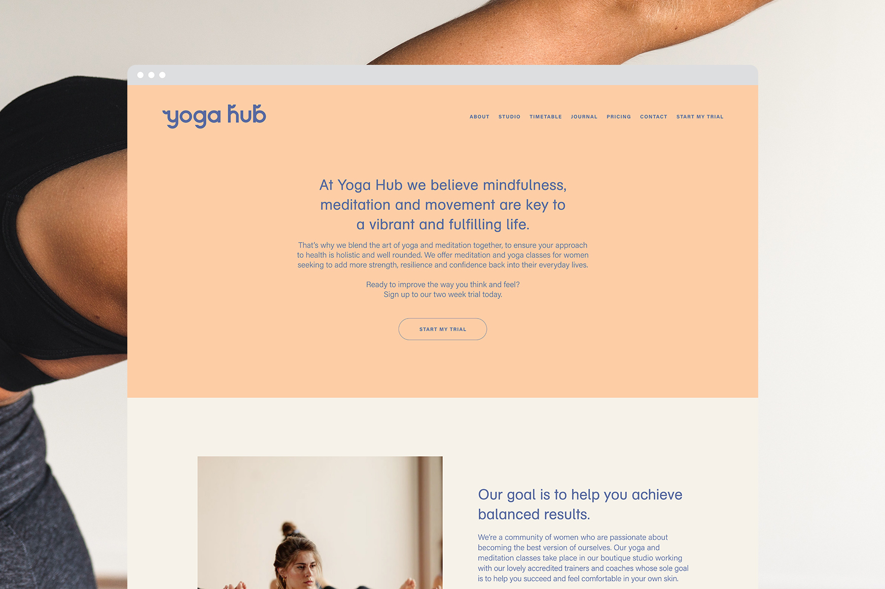 Yoga Hub web design